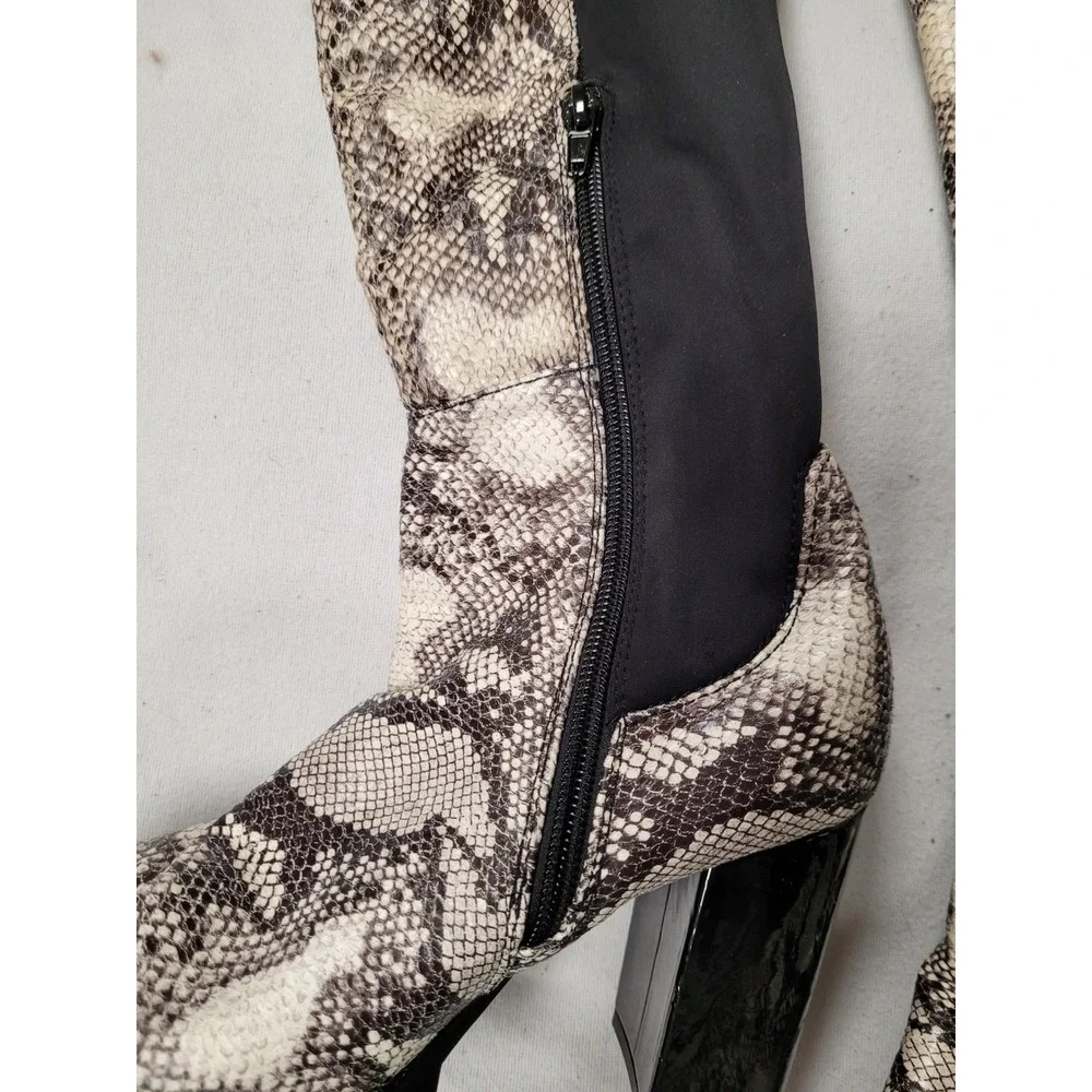 Womens Wild Diva Y2K BRATZ Inspired Faux Snake OTK Boots Chunky Platform Sz‎ 7